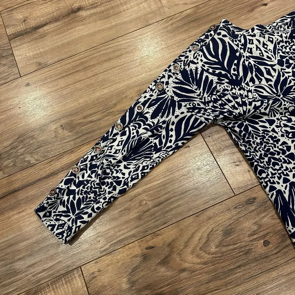 Lilly Pulitzer Vivvy Dress High Tide Navy Color Women's Size XXS Preppy Coastal